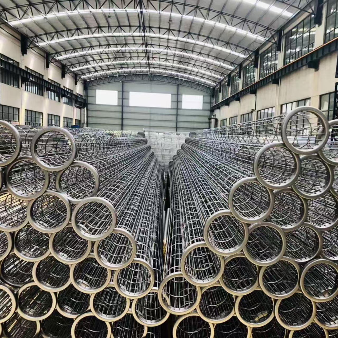 Precision-Welded Industrial Dust Filter Cage for Baghouse with Venturi Tube Integration